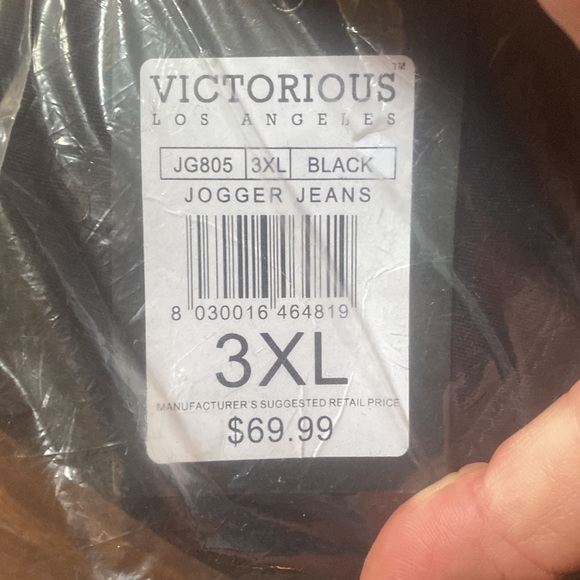 NWT Still Sealed! Men’s Victorious Los Angeles Black Pants - Picture 7 of 7